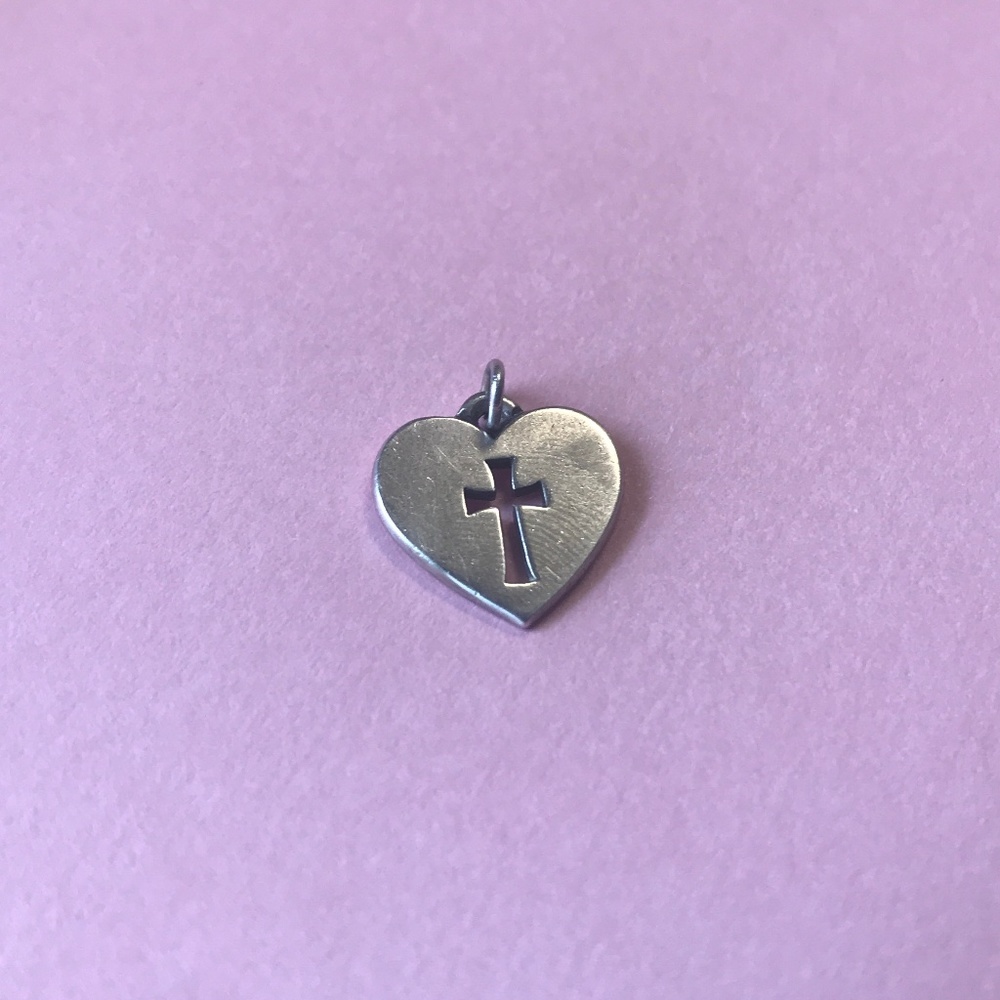 James Avery Cross/Heart Charm